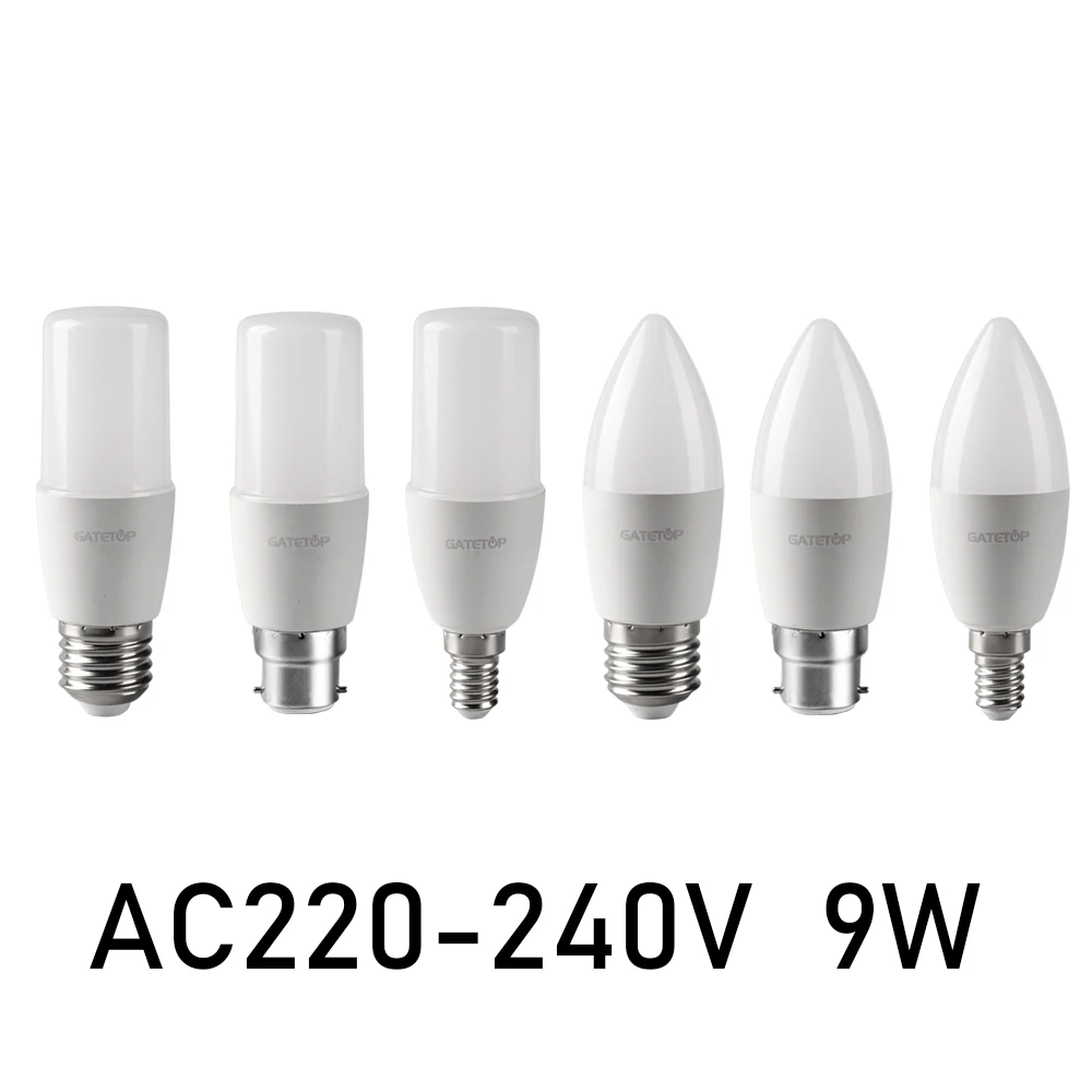 10 개 LED 촛불 램프 9W E27E14B22Led 전구 Bombillas AC220V 빈티 램프 Office 장식 조명을 위한 객실