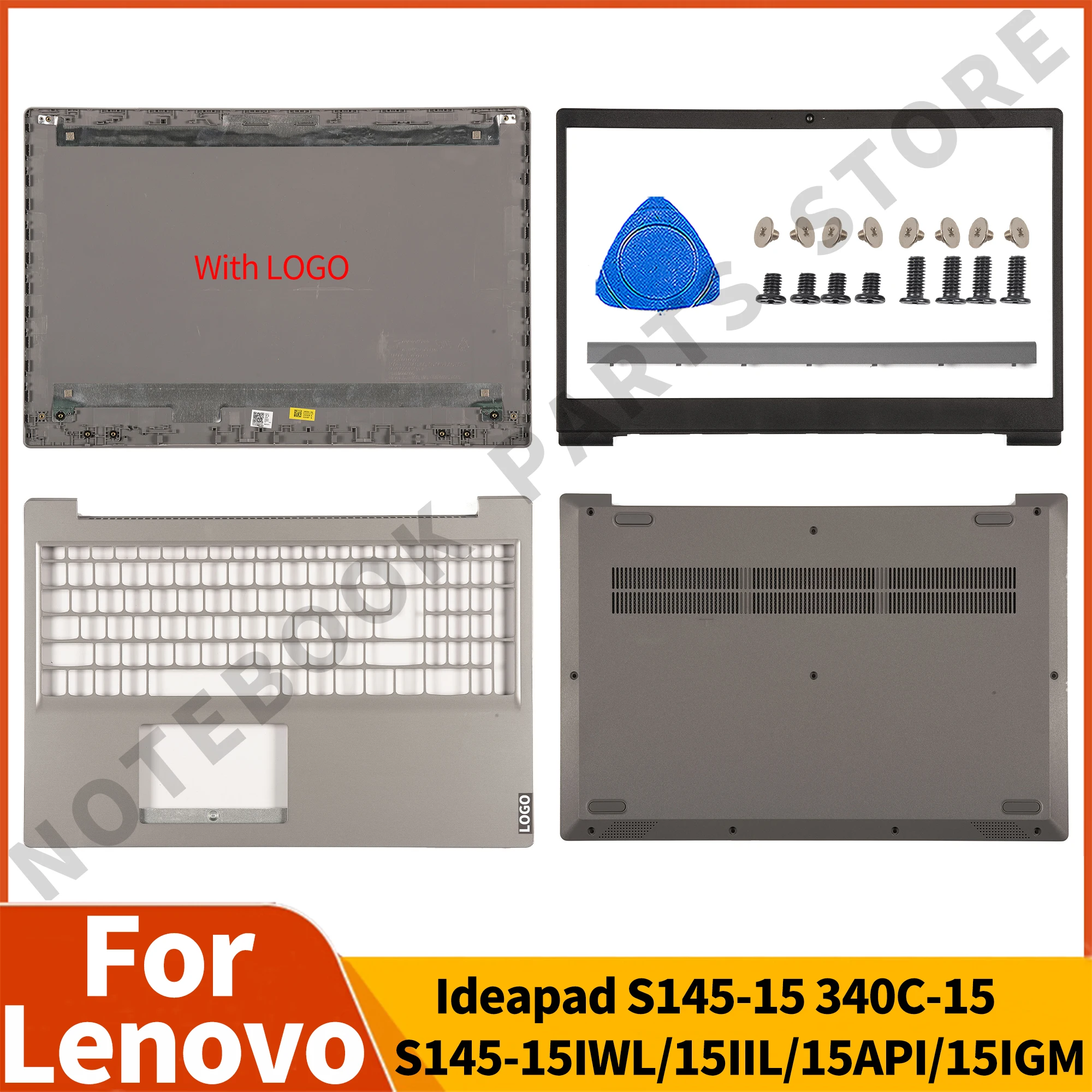 새로운 본래에 대한 Lenovo Ideapad S145-15 340C-15S145-15IWL S145-15IIL S145-15API S145-15IGM LCD 시버/베젤/로 발생할 수 있습니다./하단