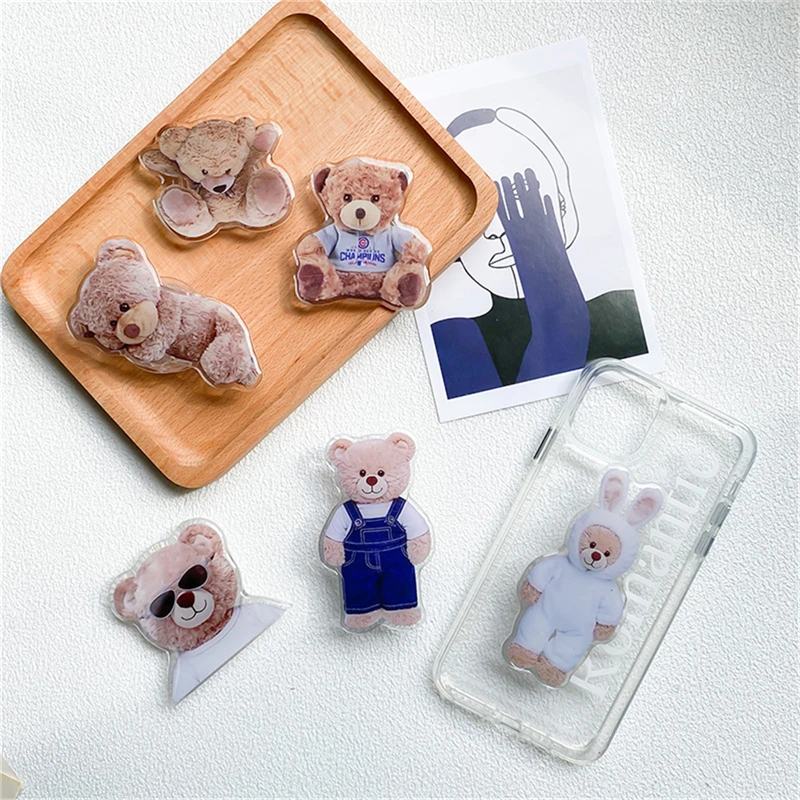 인 한국 3D 귀여운 곰 전화 그립 Tok Griptok 한국 홀더 반지 아이폰 14Pro 액세서리를 만화 휴대 전화 홀더